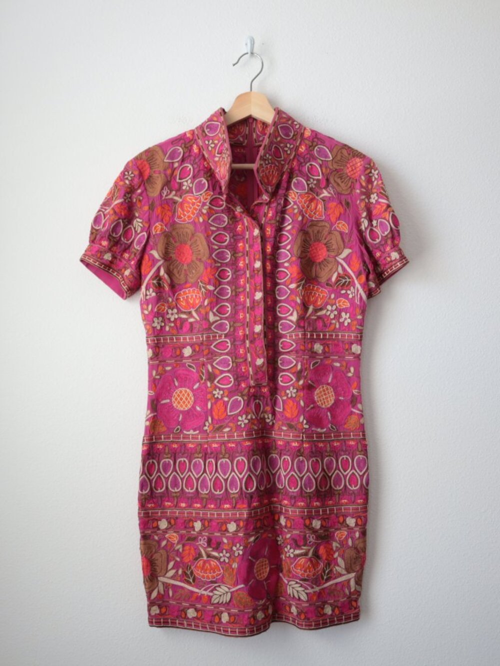 Naeem Khan Embroidered Silk Mini Dress | 8